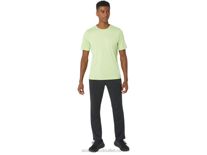 top de manga curta hthr tech para homem 462T16 urze verde limão Asics