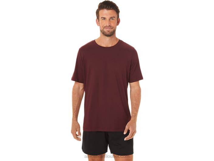 top de manga curta hthr tech para homem 462T1703 urze marte profundo Asics