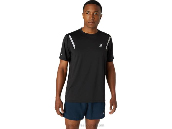 top de manga curta lite-show masculino 462T1671 desempenho preto Asics