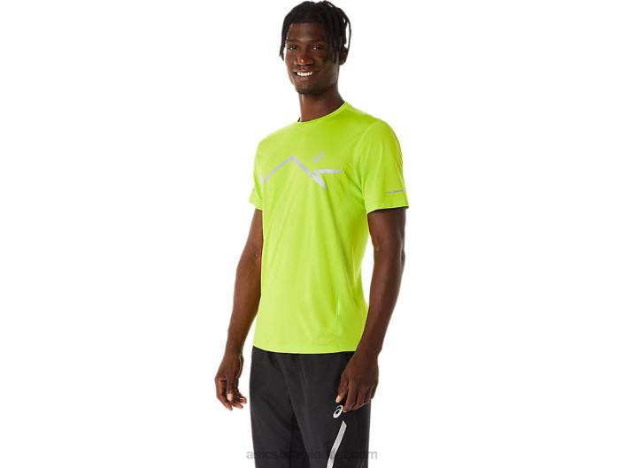 top de manga curta lite-show masculino 462T218 raspas de limão Asics