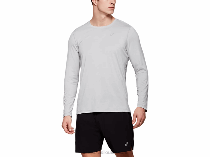 top de manga longa dorai masculino 462T1986 urze cinza claro Asics
