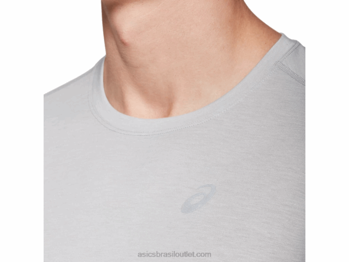 top de manga longa dorai masculino 462T1986 urze cinza claro Asics