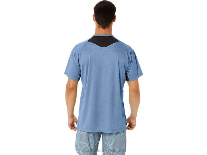 top masculino de manga curta com estampa gel-cool 462T1354 urze grande tubarão Asics