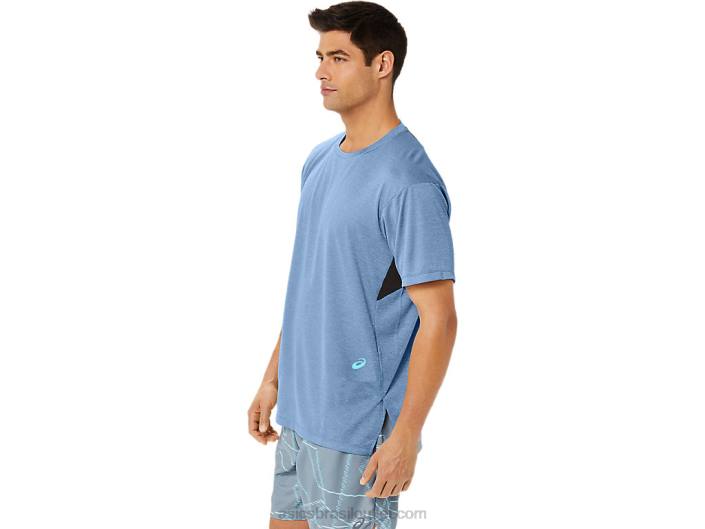 top masculino de manga curta com estampa gel-cool 462T1354 urze grande tubarão Asics