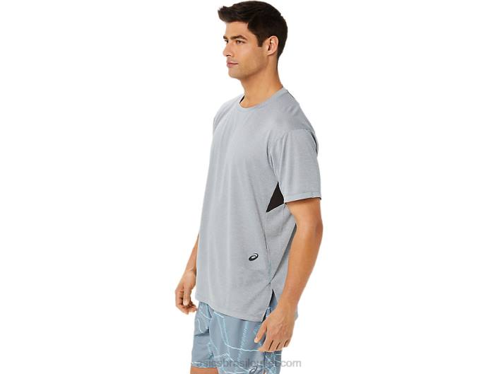 top masculino de manga curta com estampa gel-cool 462T1421 urze de folha de rocha Asics