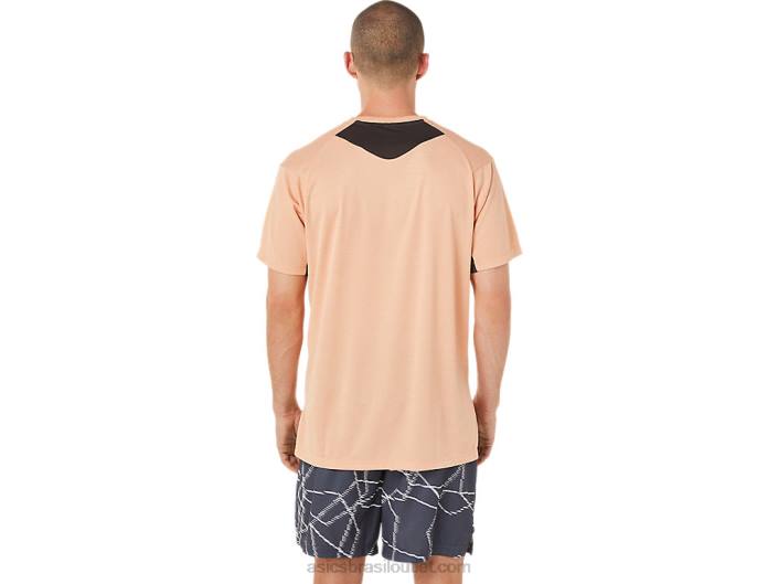 top masculino de manga curta com estampa gel-cool 462T1452 duna de verão urze Asics