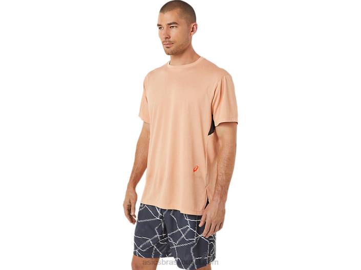 top masculino de manga curta com estampa gel-cool 462T1452 duna de verão urze Asics