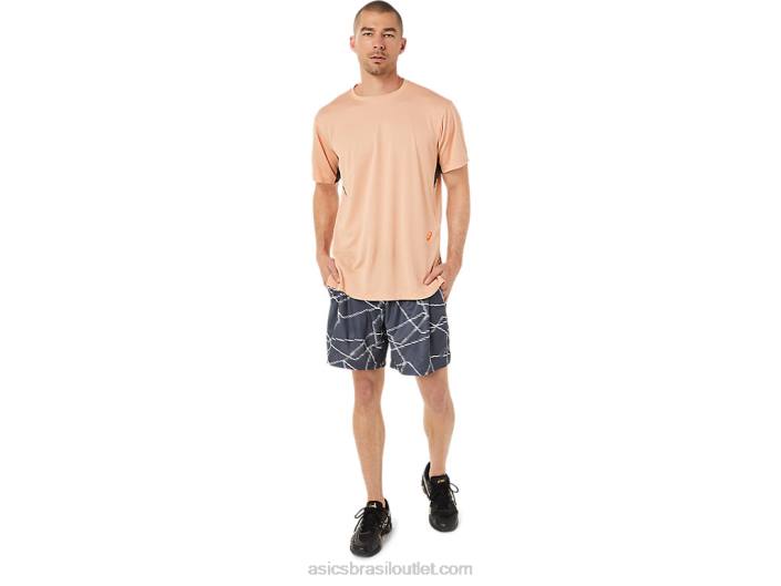 top masculino de manga curta com estampa gel-cool 462T1452 duna de verão urze Asics