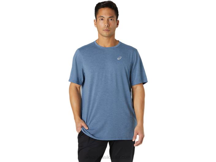 top masculino manga curta dorai 462T1826 urze azul tempestade Asics