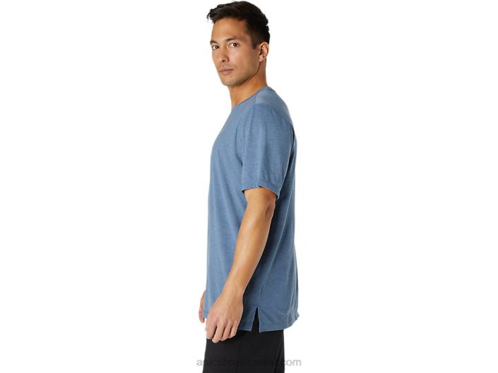 top masculino manga curta dorai 462T1826 urze azul tempestade Asics