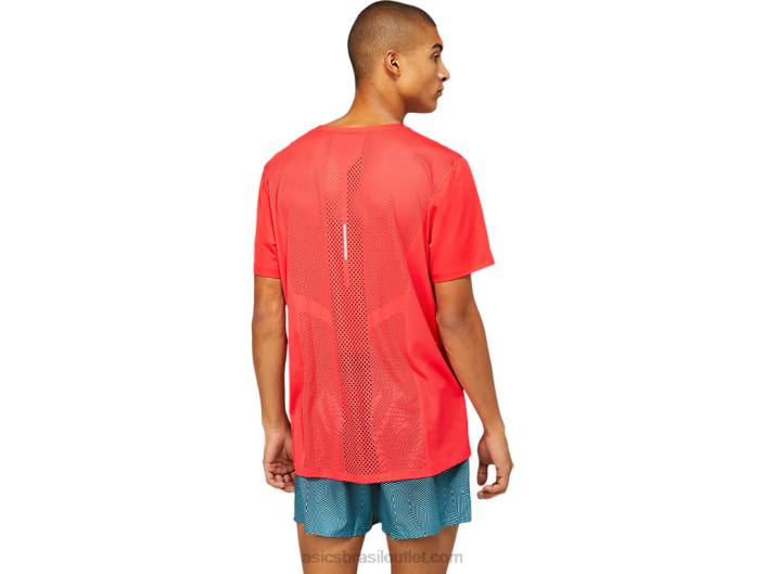 top ventilado masculino manga curta 462T1799 vermelho elétrico Asics
