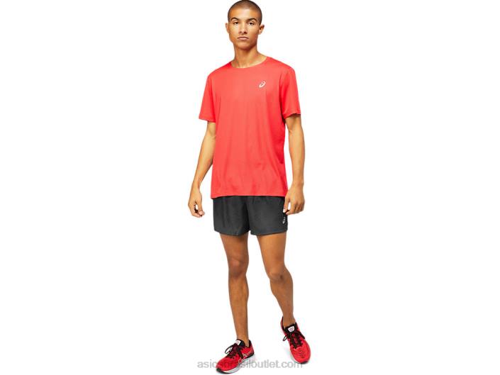 top ventilado masculino manga curta 462T1799 vermelho elétrico Asics