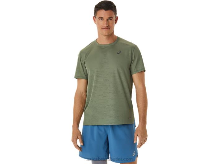 top ventilate actibreeze masculino manga curta 462T1042 líquen verde Asics
