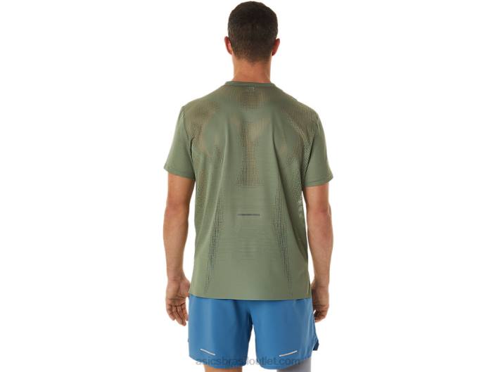 top ventilate actibreeze masculino manga curta 462T1042 líquen verde Asics