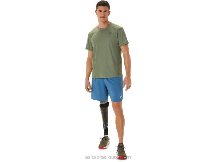 top ventilate actibreeze masculino manga curta 462T1042 líquen verde Asics