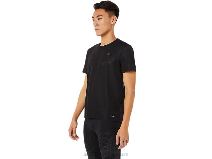 top ventilate actibreeze masculino manga curta 462T1390 desempenho preto Asics