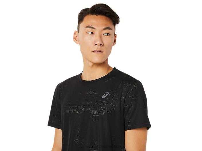 top ventilate actibreeze masculino manga curta 462T1390 desempenho preto Asics