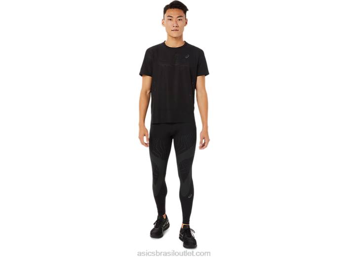 top ventilate actibreeze masculino manga curta 462T1390 desempenho preto Asics