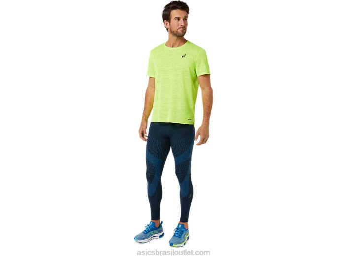top ventilate actibreeze masculino manga curta 462T1392 perigo verde Asics