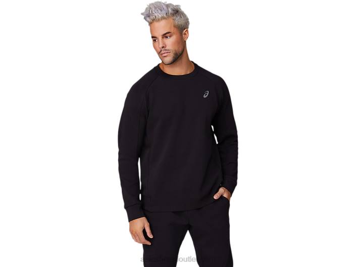 tripulação de malha de mobilidade masculina 462T1667 desempenho preto Asics