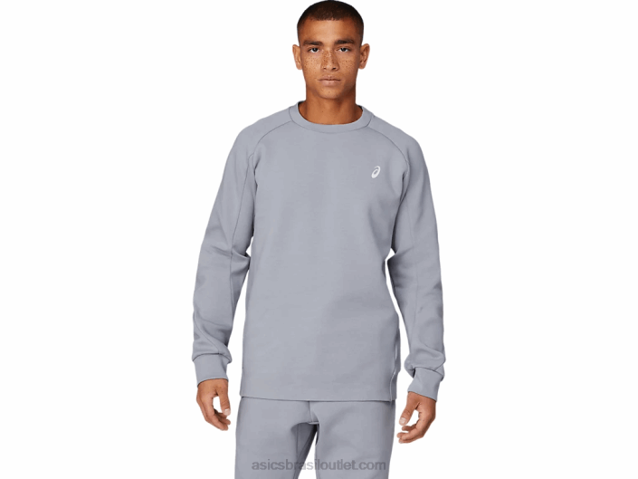 tripulação de malha de mobilidade masculina 462T1672 rocha de folha Asics