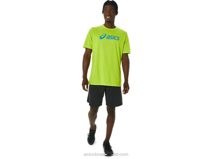 xg camiseta com logo lockup de manga curta 462T1121 raspas de limão Asics