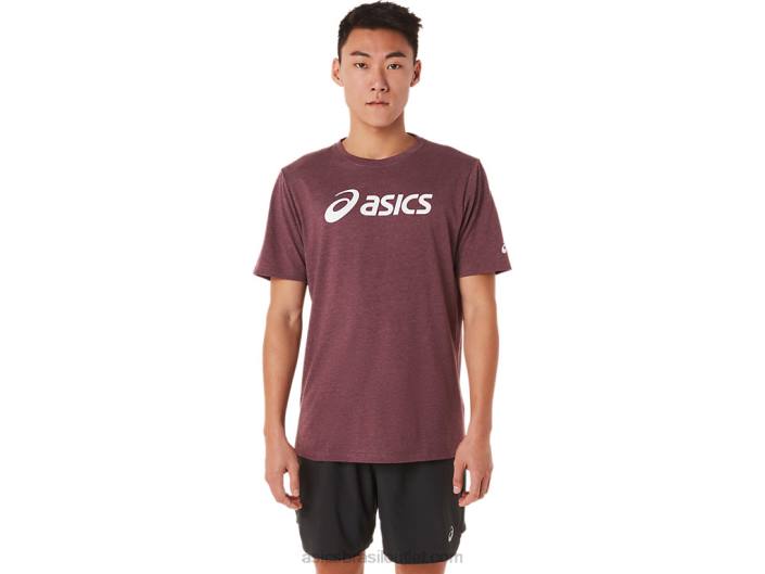 xg camiseta com logo lockup de manga curta 462T1463 urze marte profundo Asics