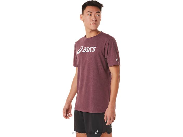 xg camiseta com logo lockup de manga curta 462T1463 urze marte profundo Asics