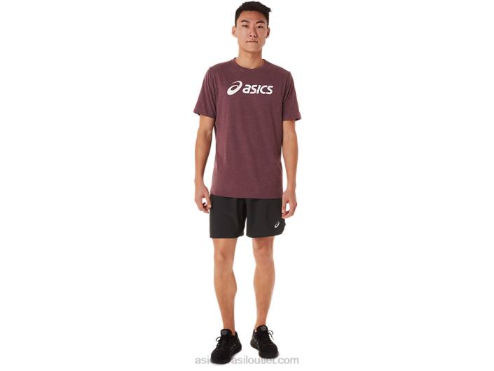 xg camiseta com logo lockup de manga curta 462T1463 urze marte profundo Asics