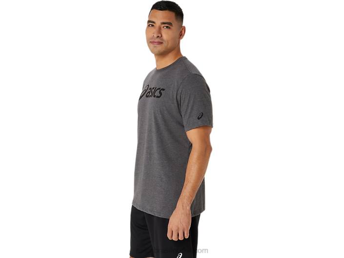 xg camiseta com logo lockup de manga curta 462T2076 urze cinza escuro Asics