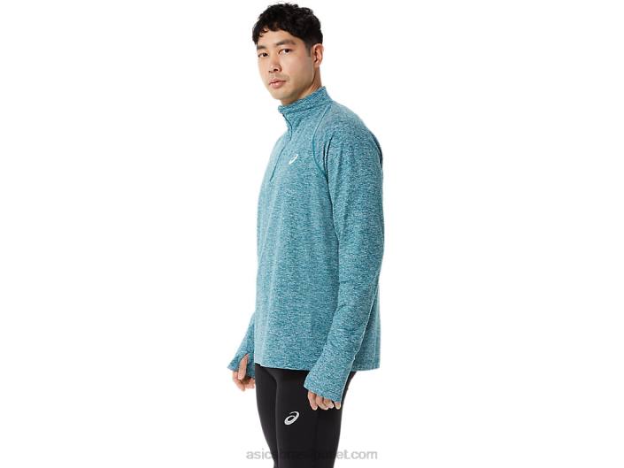 zíper masculino thermopolis quarto 462T957 urze de pinheiro de veludo Asics