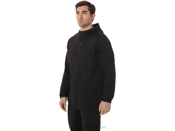 Jaqueta de malha escovada masculina actibreeze jacquard 462T755 desempenho preto Asics