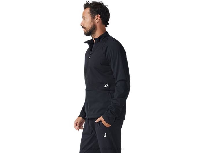 Jaqueta termostorm masculina com zíper completo 462T1644 desempenho preto Asics