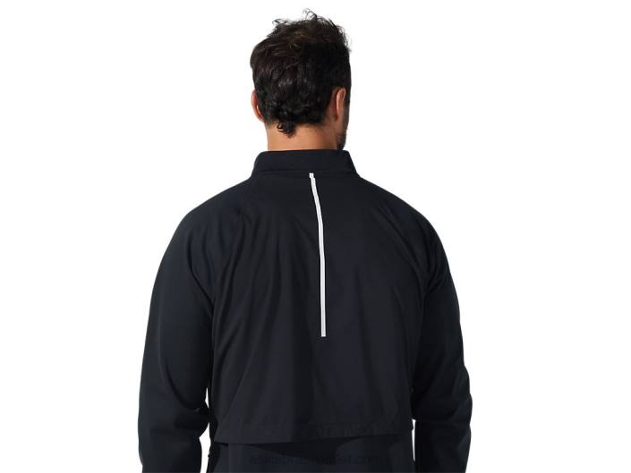 Jaqueta termostorm masculina com zíper completo 462T1644 desempenho preto Asics