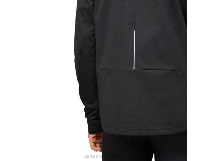 jaqueta de inverno masculina lite-show 462T1645 desempenho preto Asics