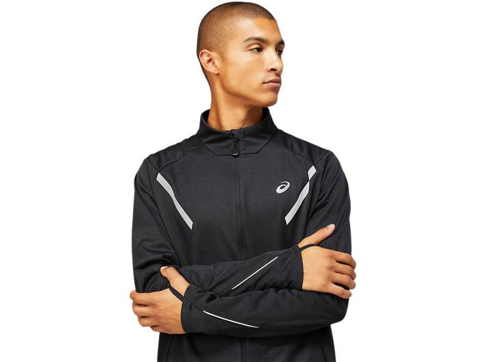 jaqueta de inverno masculina lite-show 462T1645 desempenho preto Asics