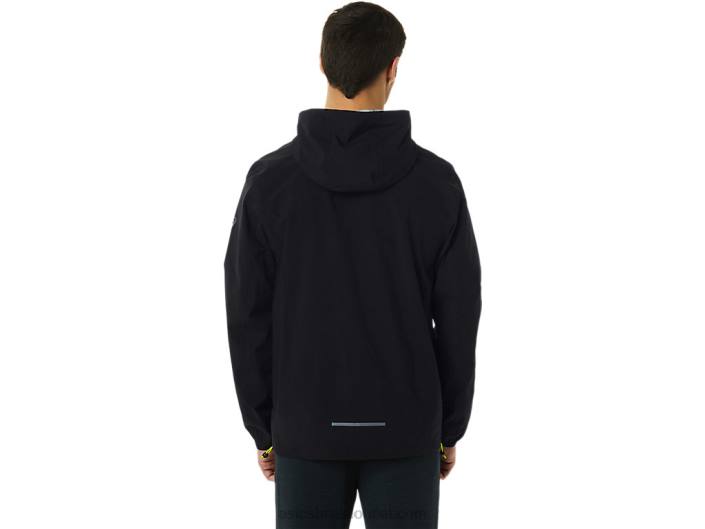 jaqueta impermeável masculina 462T231 raspas de limão/preto de desempenho Asics