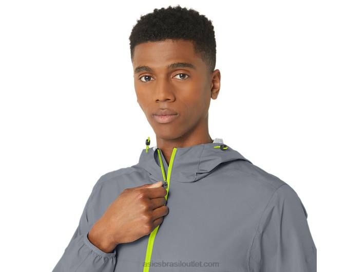 jaqueta impermeável masculina 462T246 folha de rocha/raspas de limão Asics