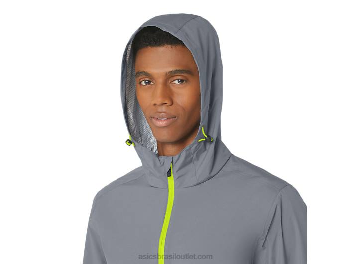 jaqueta impermeável masculina 462T246 folha de rocha/raspas de limão Asics