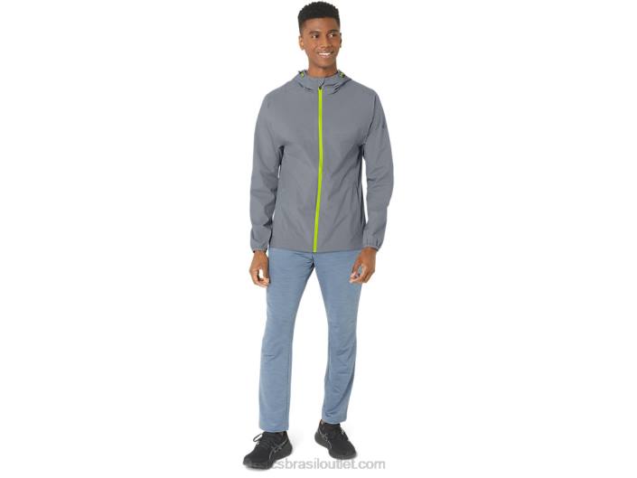 jaqueta impermeável masculina 462T246 folha de rocha/raspas de limão Asics