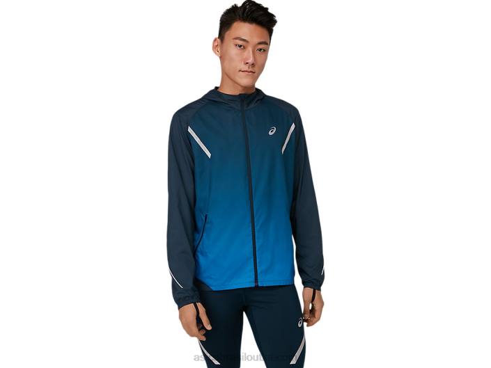 jaqueta lite show masculina 462T1673 azul francês/azul elétrico Asics