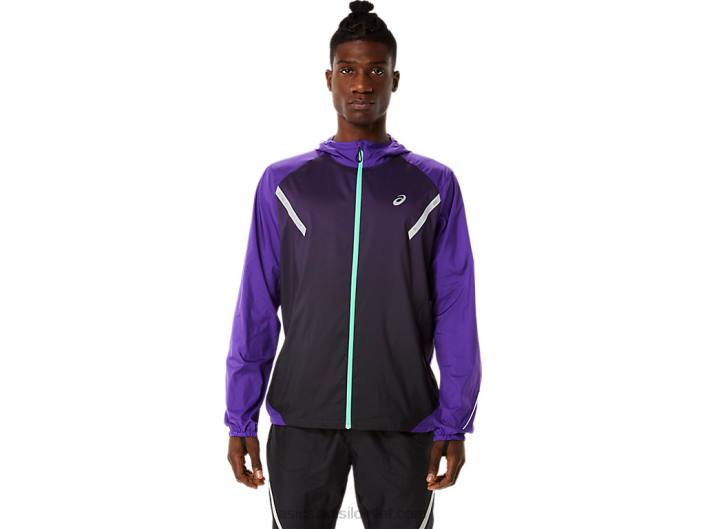jaqueta lite show masculina 462T855 compota de uva/performance preta Asics