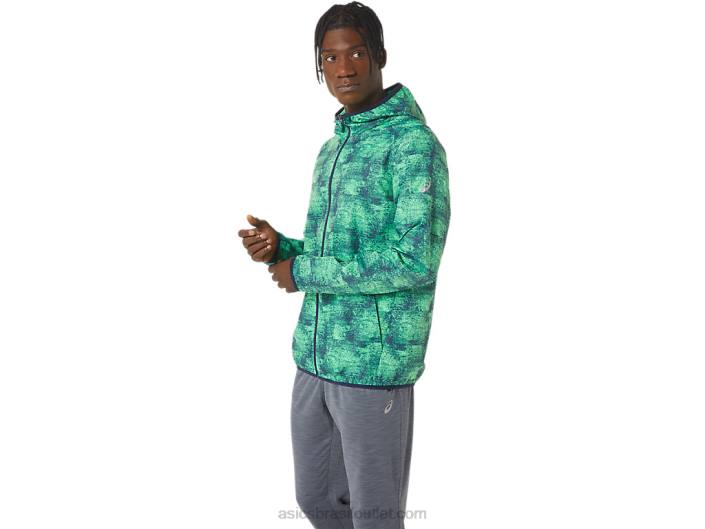 jaqueta packable masculina 462T1050 tie dye verde/pavão Asics