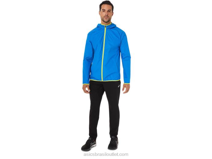 jaqueta packable masculina 462T1712 corante espacial azul elétrico/raspas de limão Asics