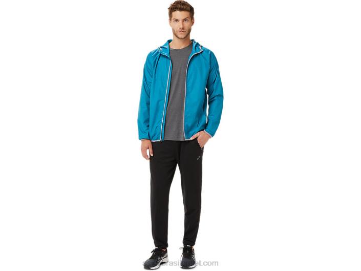 jaqueta packable masculina 462T2027 urze azul-petróleo/folha de rocha Asics