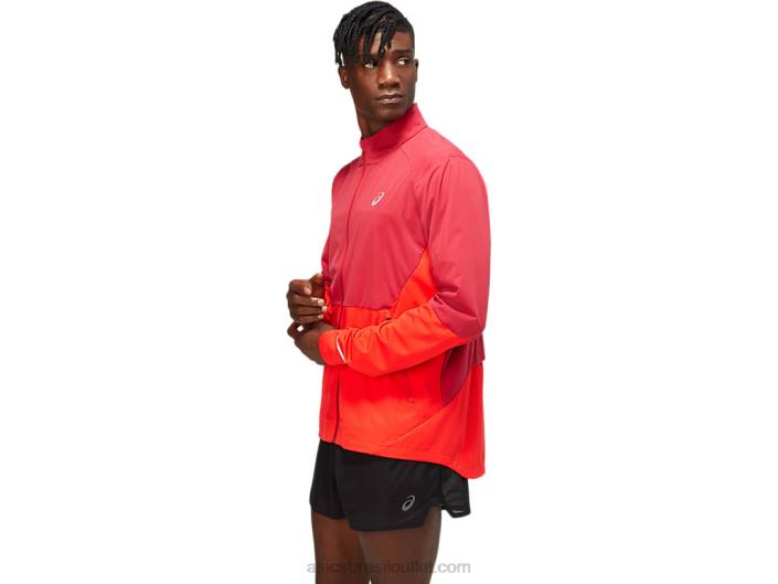 jaqueta ventilada masculina 462T1783 bordô/vermelho elétrico Asics