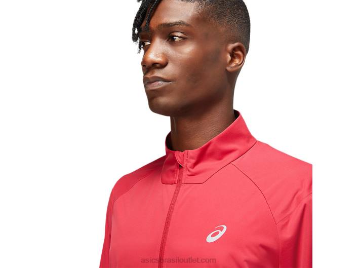 jaqueta ventilada masculina 462T1783 bordô/vermelho elétrico Asics