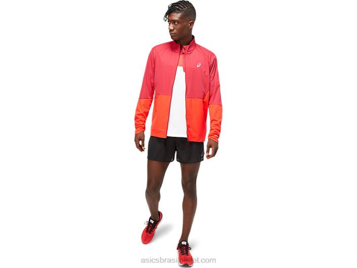 jaqueta ventilada masculina 462T1783 bordô/vermelho elétrico Asics