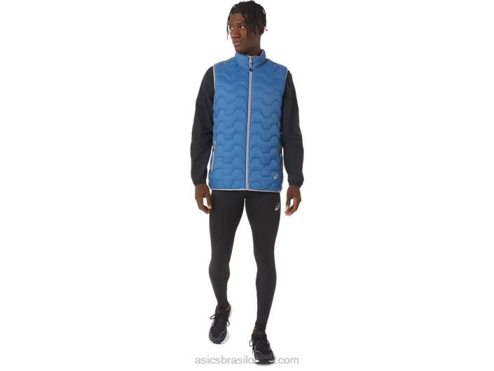 m colete reverso 462T888 azul/rocha de folha Asics