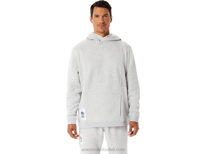 m domingo de lã com capuz wch 462T1284 urze cinza claro Asics